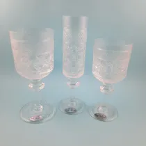 Comprar Copas Cristal San Carlos Talladas Agua Vino Cham X 18
