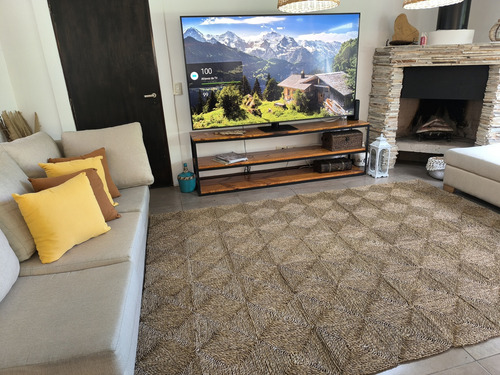 Alfombra Seagras 210x300 Cm Ancho 210 cm Color Yute Diseño de la tela Geométrica Largo 300 cm