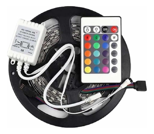 Cinta Tiras Led Rgb Multicolor Control 5 Metros