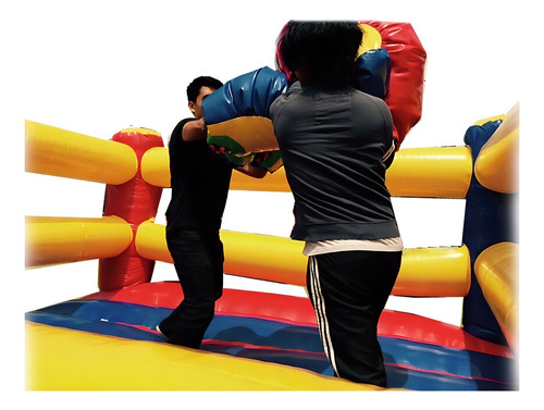 Brincolin Ilable Ring De Box Para Niños Y Adultos Color Amarillo, Rojo, Azul