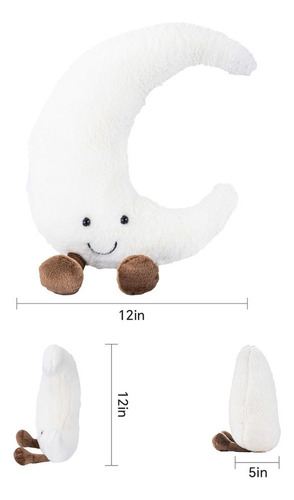 Hu 2x Peluche Sol Y Luna, Almohada Suave De 12 For Niños,