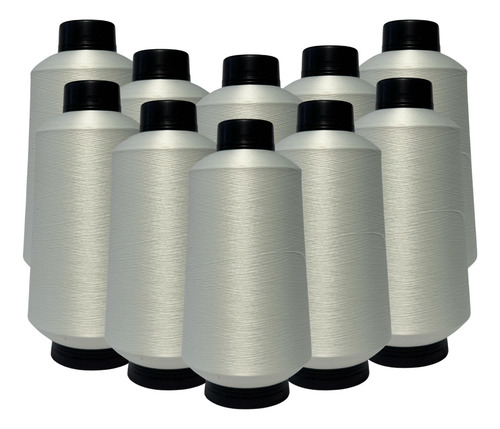 Kit Fio Overloque 500g - 10 Cones Colorido Cor Gelo