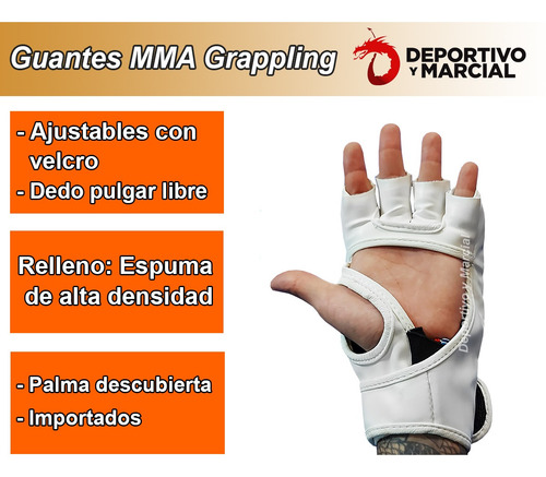 Imagen 3 de 8 de Guantes Mma Grappling Jiu Jitsu Boxeo Striking Bolsa En3x