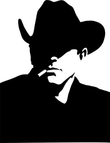 Imagen 1 de 3 de Stiker Vinil Calcomania Vaquero Marlb, Para Pared Lisa Oauto