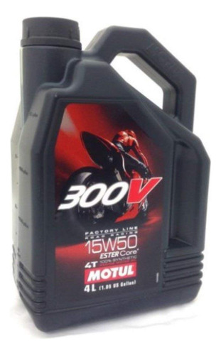 Aceite De Motor Sintético Motul 300v - 15w50 - 4 Litros 8362