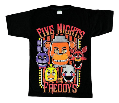 Remera Five Nights At Freddy's Niño Nene Brilla Oscuridad 