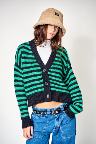 Cardigan Chuck Rayado De Mujer 47 Street