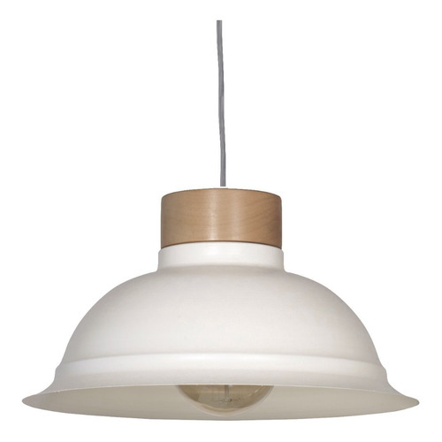 Lampara Colgante Industrial Madera Led E27 Vg