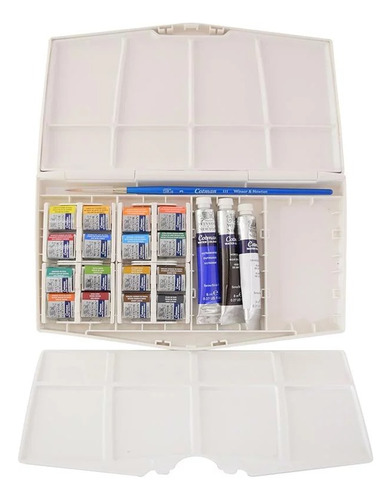 Imagen 1 de 3 de Est.cotman Con16 Medias Cuencas 3 Tubos 8ml Y 1 Pincel