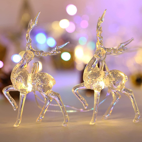 Luces De Hadas De Cadena De Renos Led Navideños