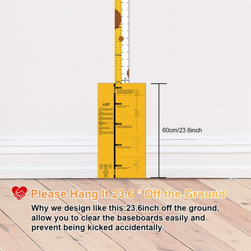 Baby Height Growth Chart Ruler For Kids Room Decor,3d Mov...