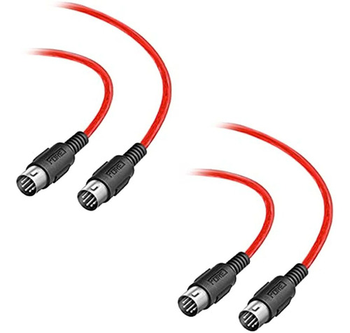 ~? Fore Heavy-dut 2-pack 5-pin Din A 5-pin Din Midi Cable Pa