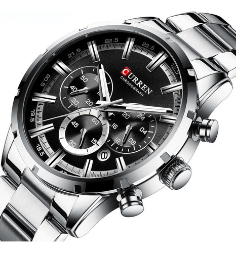 Reloj Hombre Metalico Lujo Curren Cronometro Deportivo