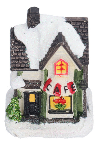 Christmas Village House Led De Resina Led, Funciona Con Pila