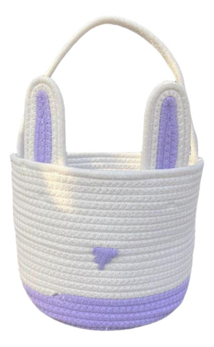 Canasta De Pascua Bolsa De Huevos De Pascua Cuerda Tejida