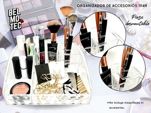 Organizador Porta Accesorios Acrílico Maquillaje Pieza Pince