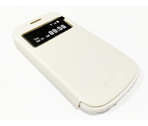 Funda Flip Cover Para Samsung Galaxy S4 Blanco E/g