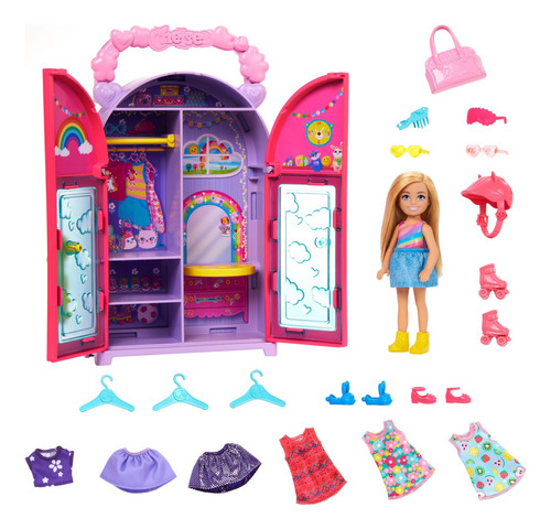 Barbie Set De Juego Clóset De Chelsea Para Niñas Color Multicolor