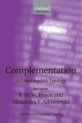 Complementation, De R. M. W. Dixon. Editorial Oxford University Press, Tapa Blanda En Inglés