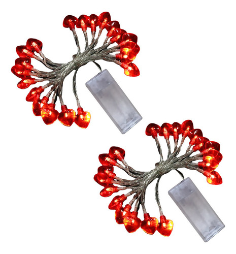 / Farol Con Forma De Corazón Rojo, Cadena Pequeña, Para El