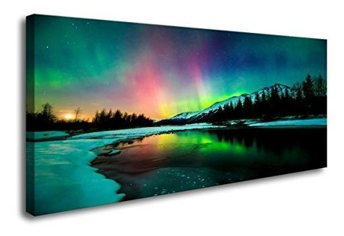 S01950 Arte De Pared Aurora Pintura De Paisaje Sobre Lienzo 