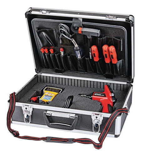 Estuche De Aluminio Negro De 18 PuLG X 6 PuLG X 13 PuLG