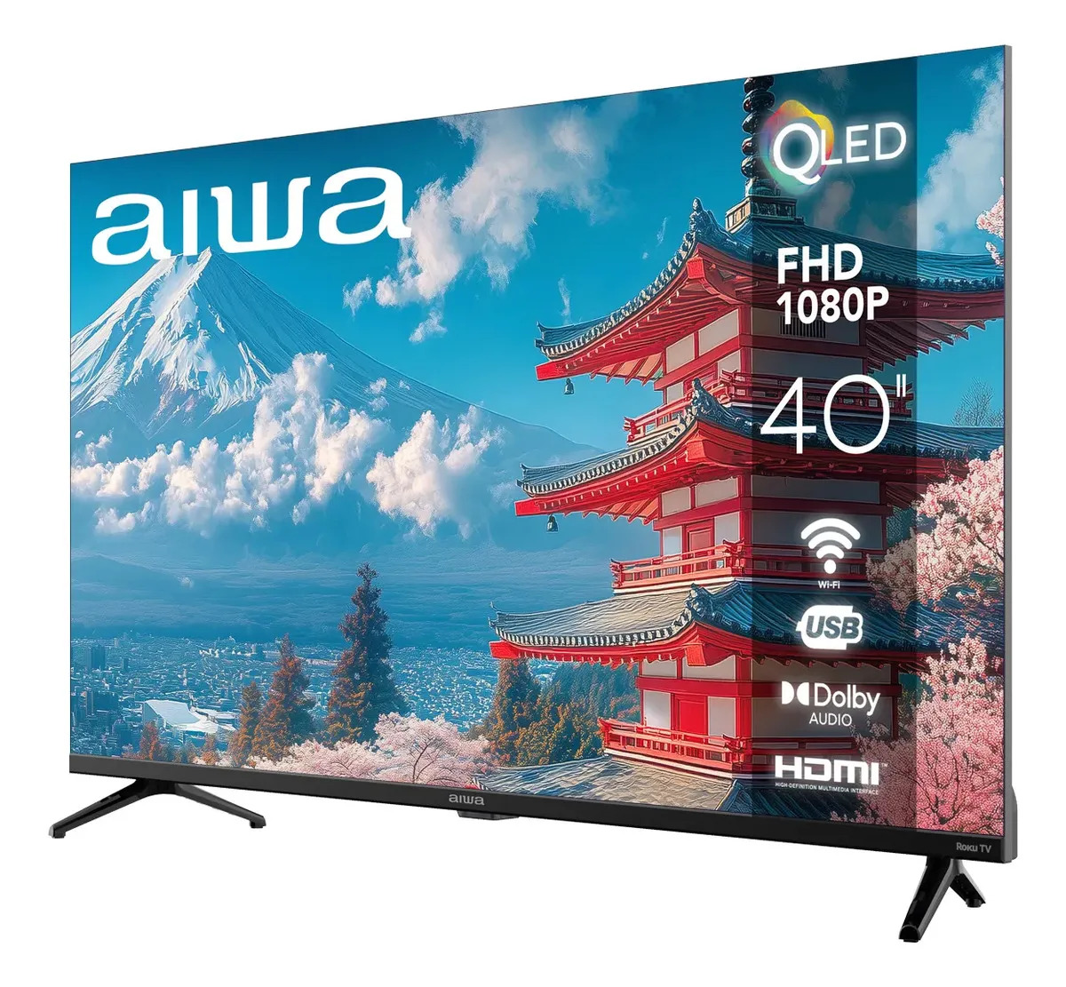 Pantalla Smart Tv Aiwa 40 Pulgadas Qled Full Hd Roku Tv