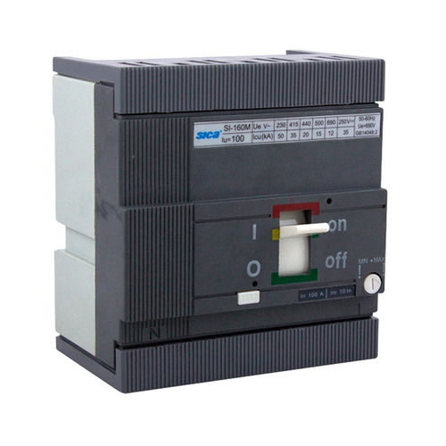 Imagen 2 de 8 de Interruptor Compacto Sica Tetrapolar Regulable 70/100a