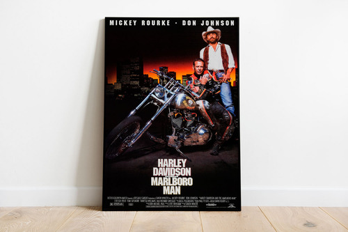 Poster Harley Davidson & Marlboro Man 60x90 - Solo Lámina