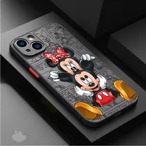 Comprar Funda Protector Case Para Iphone 15 Diseño Disney Negro Disney Mickey Minnie