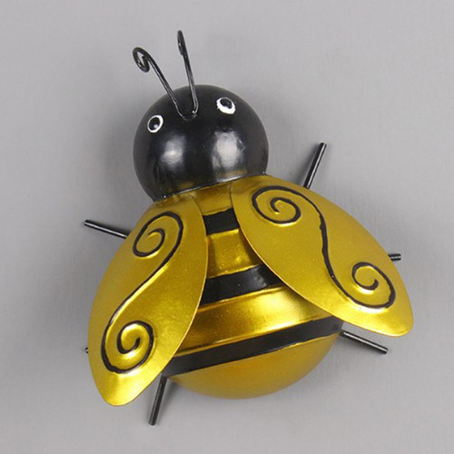 2 Piezas Honey Bee Metal Craft Escultura Colgante Arte De La
