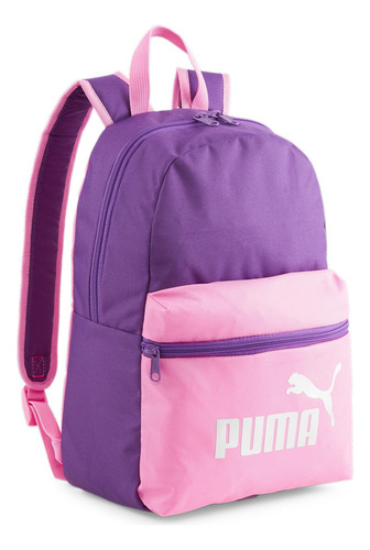 Mochila Puma Phase Small Morado/rosa 079879 03 Color Rosa Diseño de la tela Liso