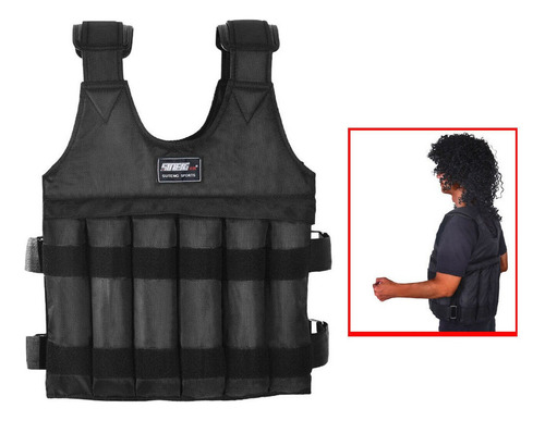 Max Loading 50kg Chaleco Ajustable Peso Chamarra Ejercicio