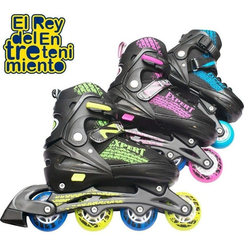 Patín Rollers Extensible Base Metal Ruedas Silicona - El Rey