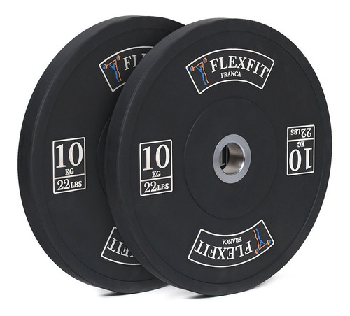 Kit Anilha Bumper Olímpica Cross Training Borracha 40kg 4x10