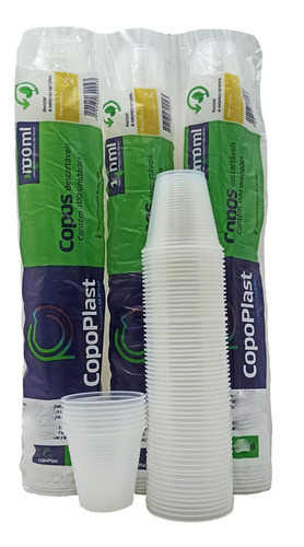 Copo Plástico Descartável Água 150ml Copoplast 2500 Un Full Cor Branco