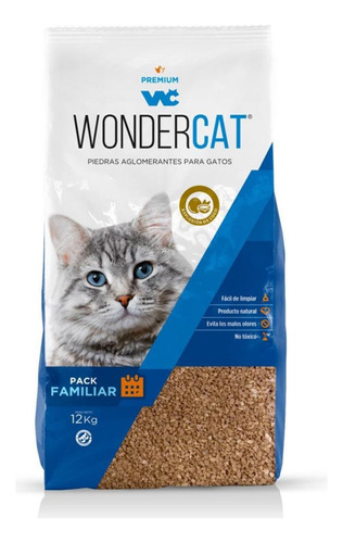 Wondercat Aglomerantes Arena Neutra Piedra X 12 Kg Miluna