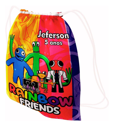 35 Mochila Saco Personalizada Lembrancinha Rainbow Friends