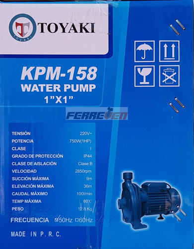Bomba De Agua Periferica 1 Hp 1 X 1 Toyaki
