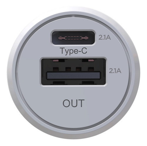 Carregador Veicular 2 Saídas 2.1a Usb Tipo-c + Usb-a - ELG