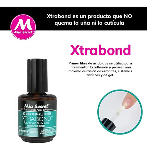 Nail Prep 7.4 Ml Y Xtrabond 7.4 Ml Mía Secret