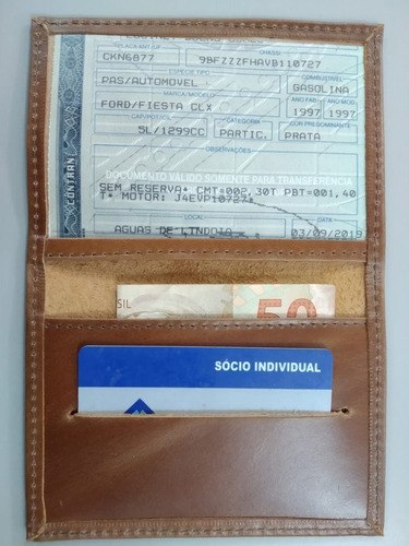 Imagem 2 de 8 de Chaveiro + Porta Documento Couro Legítimo Citroen