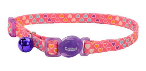 Collar Ajustable Gato Coastal Safe Cat Breakaway Hearts