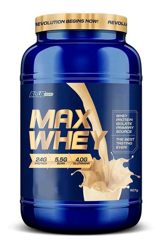Whey Protein Maximum Whey 900g - Blue Series - Isolado, Wpc Sabor Chocolate