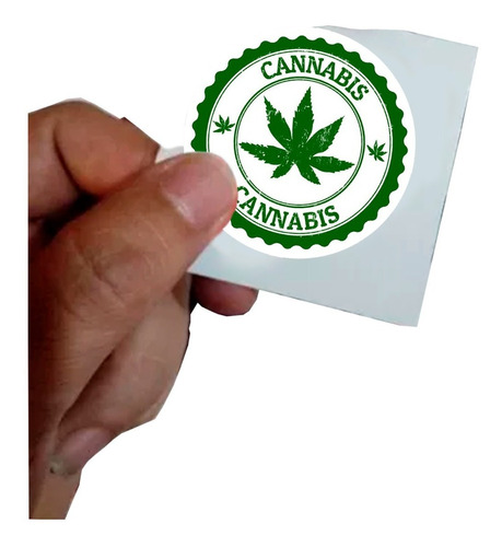 Sticker Calcomanias Pegatinas Cannabis Mari Juana Kit X50 