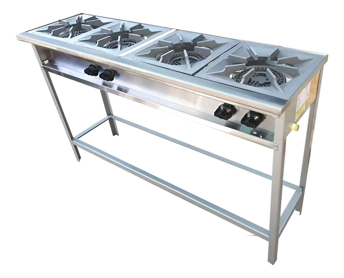 Cocina Industrial Anafe Gas 4 Platos Cousiño Certificada Sec
