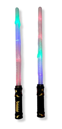 Sable De Juguete Doble Con Luz Y Sonido Cosplay Color Multicolor