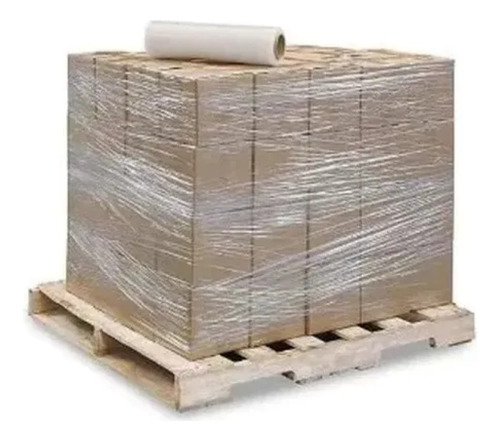 10 Bobinas 1,3kg De Filme Stretch 500x0,25 Virgem - 10 Rolos