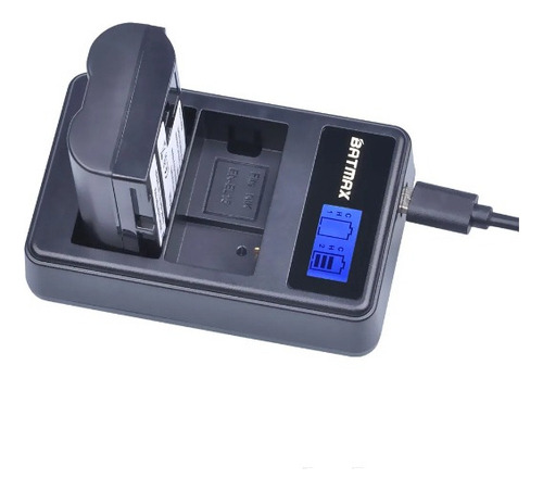 Carregador En-el15 Enel15 P Nikon D7000 D600 D800 D7100 V1 E Cor Preto