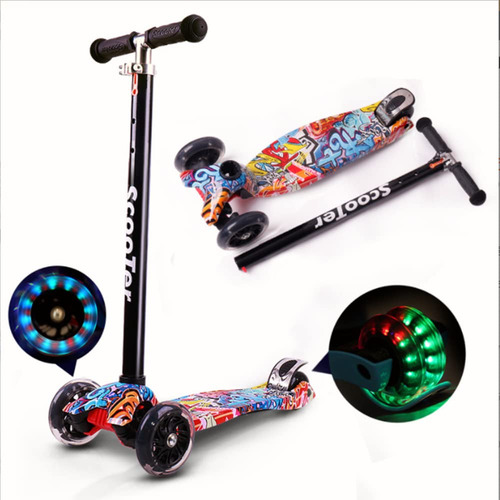 Scooter Para Niños De 6 A 12 Años Con Ruedas Led